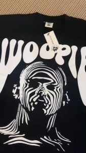 Tshirt Boxy Fit Number 77 Black and White Kaos Skena Pria wanita Cotton 20s 200gsm Nyaman Full tag