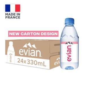Evian Natural Mineral Water 330ml. Original Perancis
