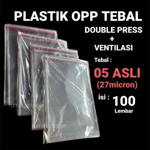 Termurah plastik opp / plastik baju / plastik Opp double press + ventilasi tebal 0.5 (100pcs)