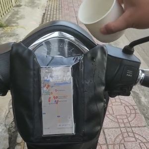 Túi đựng điện thoại chống nước treo đầu xe máy chống nước PU cao cấp - Túi Grab treo đầu xe máy