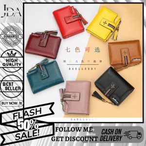 New Style baellerry womens Wallet short Design High Quality Leather Large Capacity wallet Korean version of oil wax leather tassel small wallet Fashion Wallet for Women all-match zipper coin purse Model#N1636