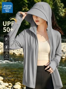 Jeanswest | Áo Khoác Chống Nắng Nữ Lỏng Tay Rộng Vải Tơ Lụa Ice Silk Nhẹ