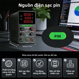 Bộ Nguồn DC Điều Chỉnh Được 12V-120V Sạc Pin Với Nút Tự Ngắt Bảo Vệ OCP Dùng Cho Phòng Thí Nghiệm