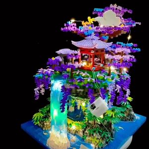 House Building Blocks Nano Block Toy Cherry Blossoms Birthday Gift Decorative Flowers 仙子阁 桃花潭 创意摆件古风建筑 微颗粒 高难度 积木玩 具 礼物