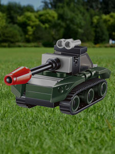 23022 Mini Tank Jie-Star Assemble Building Blocks Small Particles Kids Early Education Simple Puzzle Toy Puzzle