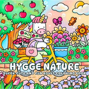 HYGGE NATURE: Coloring Book for Adults Featuring Cute Cozy Daily Activities for Relaxation (Cozy SUPER CUTE AND FUN Drawing )