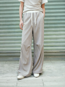 Semir | Lace-Trimmed Cool Comfort Loose Wide Leg Casual Pants 2026 New