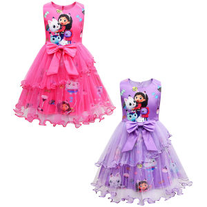 {Sweet Baby} Kids Gabbys Dollhouse Dress For Party Halloween Party Birthday Tutu Dress For Height 100-140cm