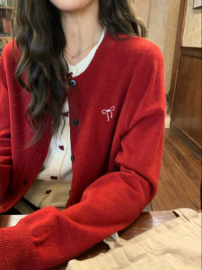 imimtuan | Áo Cardigan Len Vintage Phong Cách Mùa Thu