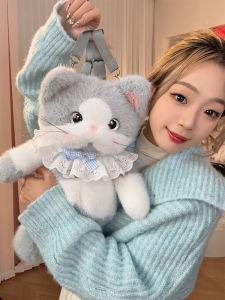 กระเป๋าเป้สะพายหลังผ้าขนสัตว์รันได้ ของขวัญวันเกิดสำหรับเพื่อนสาวที่สมจริงและมีสไตล์ ความจุขนาดกลาง โพลีเอสเตอร์ PP ป้องกันแบคทีเรีย