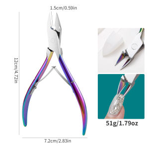 Stainless Steel Manicure Nail Ornament Remover Pliers Rhinestones Gems Removal Nail Tool Nail Unloading Nippers Chain Scissors