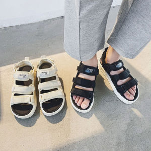 Sunny Flower ✨（พรีออเดอร์）✨รองเท้าแตะ ฤดูร้อน คู่ใหม่ รองเท้าแตะกีฬา ผู้หญิง ผ้าใบพื้นหนา Velcro ขนาดใหญ่ รองเท้าแตะลำลองสำหรับบุรุษ