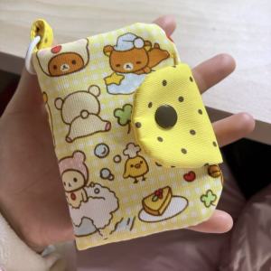 Ví Hoạt Hình Gấu Dễ Thương Hàn Quốc Sổ Tay Túi Đựng Chìa Khóa Học Sinh Ví Đựng Tiền Xu Ngắn Bằng Vải Nhung Túi Đựng Thẻ - Quà Tặng Sinh Nhật