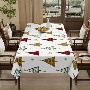 VIKAMA Christmas Theme Christmas Tree Patterns manteles de mesa  Halloween Party Home Decor Table Decoration
