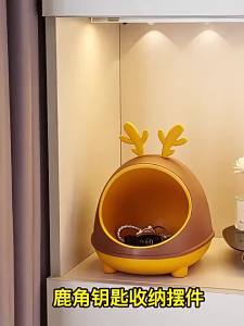 Creative foyer storage ornaments simple style deer antlers storage ball home foyer living room decoration housewarming and warm living gifts