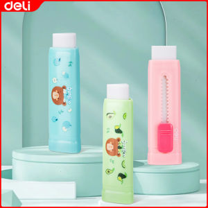 Deli Erasers For Kids School Supplies: Retractable Mechanical Eraser & TPR Pencil Eraser