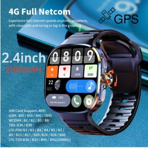 M99 Smart Watch Android 10.0 Smartwatch With Sim Card Rotary Camera GPS WIFI Compass 512GB Storage 2.4inch larger Amoled Screen