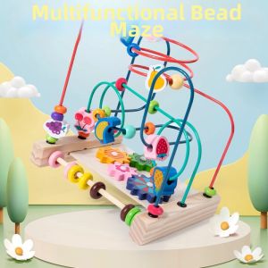 LUTUMEI | Multifunctional Lacing Wooden Toy for Color Recognition and Parent-Child Interaction