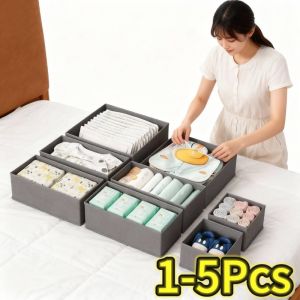 1/2/3/4/5pcs Sock Bra Pants Simplicity Organizers of Cabinets and Drawers Home Sorting Boxes Storage Organizer Boxes