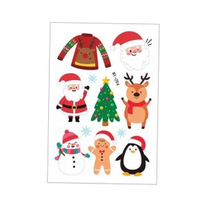 Christmas Tattoo Face Stickers Water Transfer Decorations 1 Early Education Smart Toys for Children Boys Girls Plants Theme