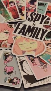 Spy x Family Anya Forger Sticker (50 ชิ้น) - สติ๊กเกอร์ไดคัท สติ๊กเกอร์ พื้นที่ 4-6 สม