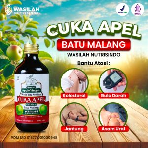 Cuka Apel Wasilah Kolesterol gula darah & menurunkan berat badan kemasan besar Herbal BPOM