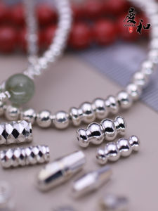 Handmade S925 Pure Silver Pearl Necklace Button Classic Versatile Silver Connector Durable Jewelry Fashion Accessory