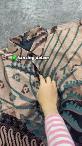 Kemeja Batik Pria Lapis Furing Lengan Panjang Standar & Jumbo S-4XL Warna Coklat Batik Ambari KBL 32