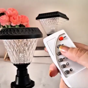 Solar light โคมไฟโซล่าเซลล์ 500W ไฟปักสนามโคมไฟหัวเสากันน้ํา ไฟ 4 สี ส่องต้นไม้และสวน พลังงานแสงอาทิตย์เปิด-ปิดอัตโนมัติ