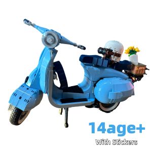 Retro Classic Motorcycle Building Blocks 10298 1011Pcs Bricks Assembly Vehicles Model Kit Roman Holiday Scooter Car Decor Gifts