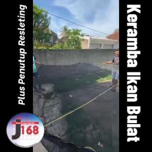Keramba Ikan Bulat Waring Jaring RK berbagai ukuiran siap pakai dengan tutup resleting Diameter 1 2 3
