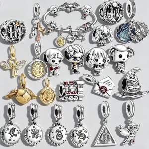 Miniso | Hot Miniso 925 Silver Charm BeadsSuitable For Original European BraceletsMagic BoyTrainPigeon Jewelry Gifts For Magic Fans