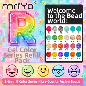 YUGUANG | Iridescent Glowing Transparent Multicolor High Transparency Black and White Fusion Beads