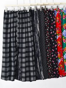 กางเกงขายาวผ้าฝ้ายเทียมสำหรับผู้หญิงในช่วงฤดูร้อน กางเกงขายาวทรงหลวมสบาย ๆ สำหรับคุณแม่ ไซส์ใหญ่ ผ้าไหมบาง