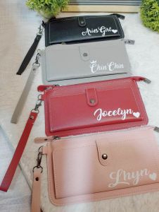 LONG WALLET WITH COINS slot MONEY & CARD HOLDER CUSTOMIZED NAME