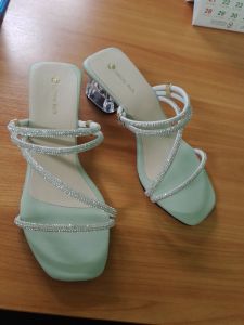 พร้อมส่งจากไทย!!!Infinity Rich 88-19 รองเท้าส้นแก้วสูง2" รองเท้าแฟชั่น รองเท้ารัดส้น รองเท้าทำงาน รองเท้าส้นแก้ว