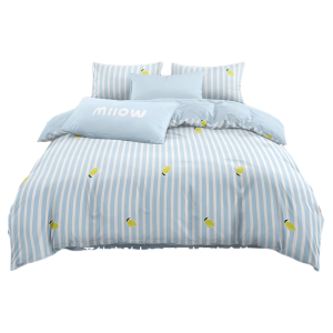 MiiOW | ผ้าห่มผ้าฝ้ายแท้ 100% ชุดเตียงสี่ชิ้น ชุดผ้าห่มผ้าฝ้ายแท้ ชุดผ้าห่มสามชิ้น ชุดผ้าห่มสำหรับหอพักนักเรียน ชุดผ้าห่มสี่ชิ้น