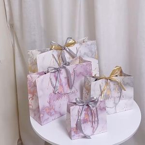 PAPERBAG MARBLE PREMIUM TEBAL ELEGAN IMPOR PAPER BAG GOODIE BAG MOTIF MARMER DENGAN PITA GOLD PAPERBAG UNICORN SANGJIT TAS KADO HADIAH