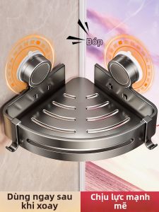 Wall-Mounted Suction Cup Bathroom Shelf