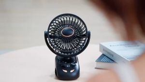 Rechargeable Clip Fan Mini Portable Fan Rechargeable USB Fan Low Noise 5 Speed Cooling Fan Stroller Clamp Table Top Fan
