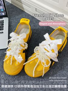 MICUI | Lace Pearl Decor DIY Ballet Style Training Shoes
