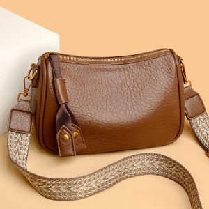Fashionable Soft Leather Crossbody Bag Womens Stylish Quality Mini Shoulder Bag Casual Versatile Multi-Functional Handbag