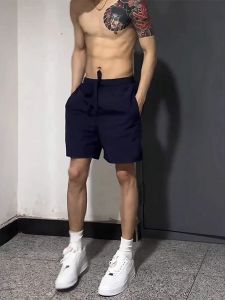 Short Basketball Shorts Mens Summer Running Training Fitness Five-Quarter Length Low Waist Loose Fit Youthful Casual Pants