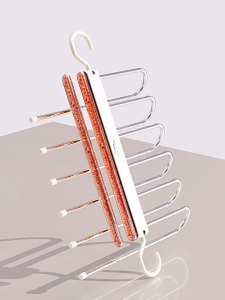 ASWEI A146KJG Aromatherapy Pants Rack - Gantungan pakaian 6in1 celana rok hijab jilbab syal dll