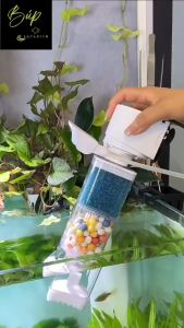 Máy lọc vuông hút đáy hồ cá đa năng 6in1 Jingye hút đáy mạnh lọc phân cặn làm trong nước cho bể cá cảnh thủy sinh