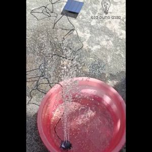 Đài phun nước mini năng lượng mặt trời trang trí hòn non bộ bể cá - máy bơm phun nước hồ cá