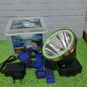 Senter Kepala Selam 200W Babon BB-S9 | Headlamp Diving Cahaya Putih Super Terang Outdoor Flashlight Tahan Hingga 15 Jam Baterai Lithium 6400mAh | Waterproof