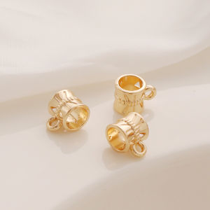 Vòng Tay Hạt Cách Ly 14K Mạ Vàng Có Khóa Móc Treo Lỗ Lớn Phụ Kiện Trang Sức Vòng Cổ DIY Trang Sức Thời Trang Mới Ra Lò