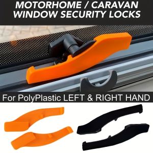 2 Pieces Window Security Lock Set Left/Right Window Safety Lock Hand for PolyPlastic Caravan Motorhome RV Car Accessories