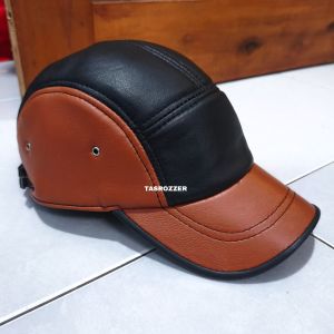 Topi pria kulit sapi model baseball